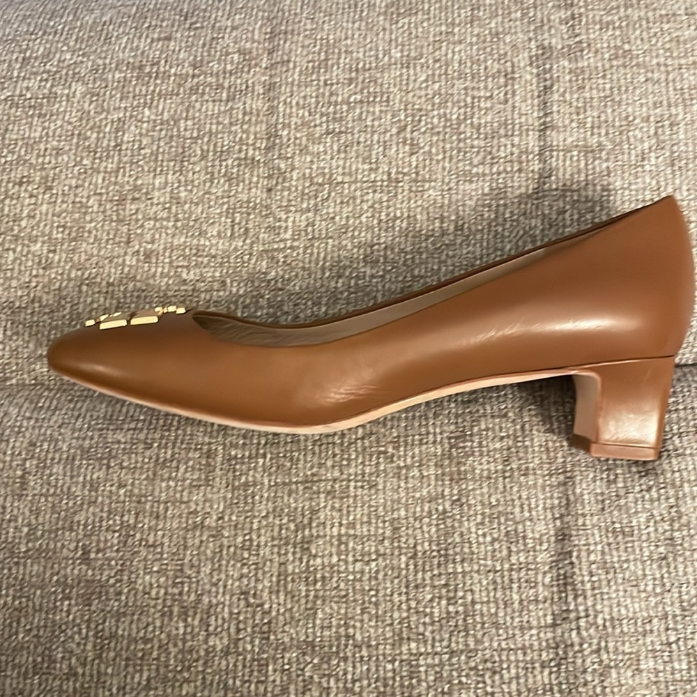 Tory Burch brown Chelsea 50mm pumps. Nappa leather. Size 8.5